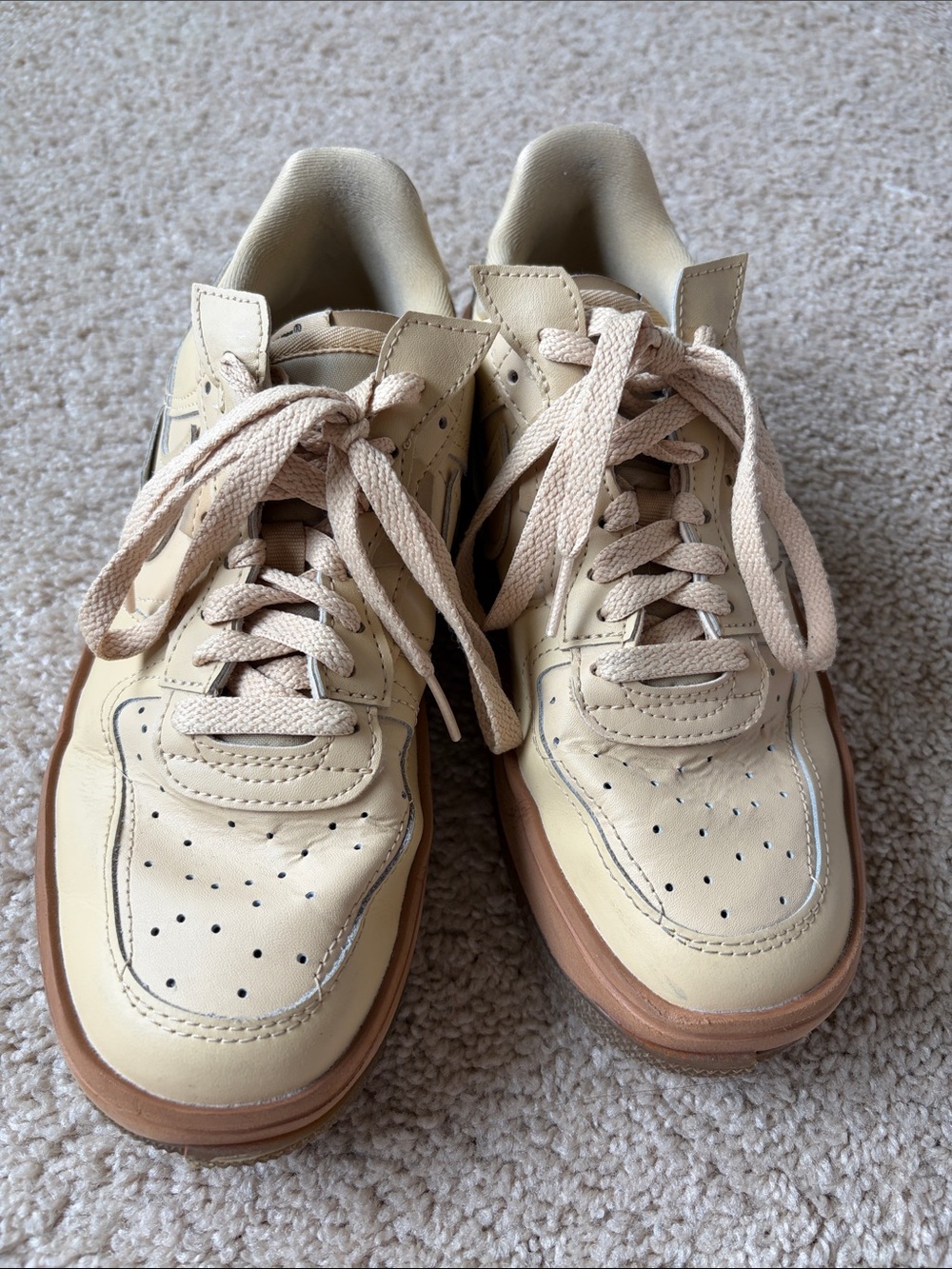 Nike Women's Cream and Brown Low-Top Sneakers Fontana
